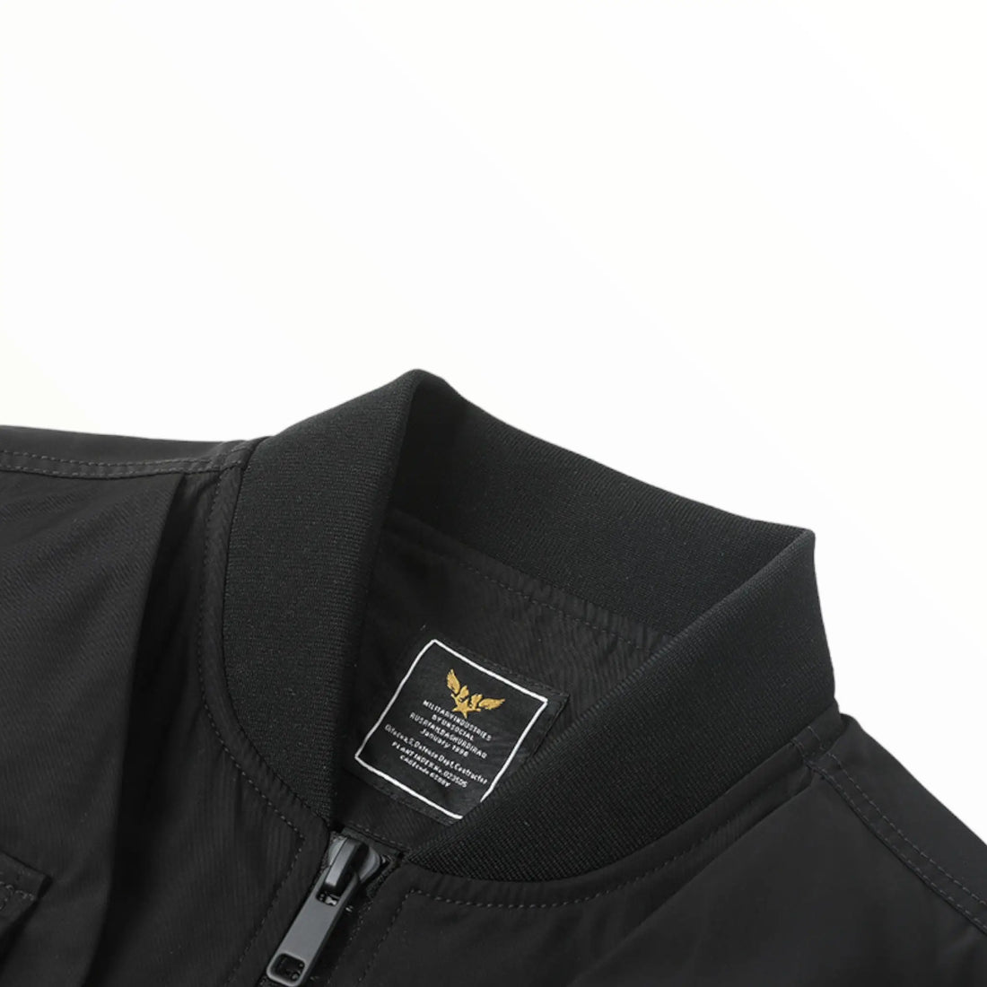 Black tactical bomber jacket