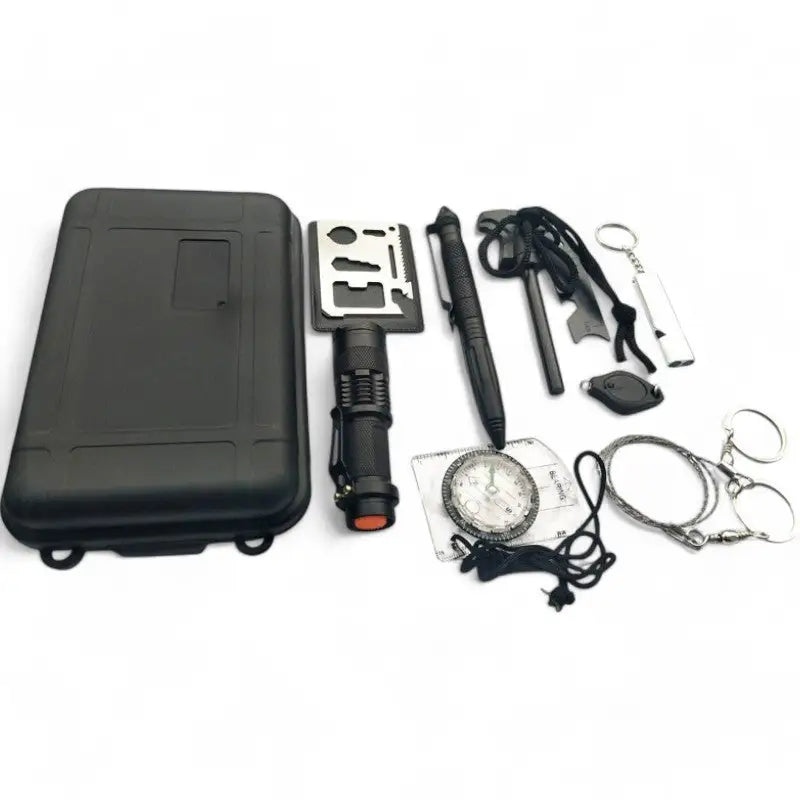 Survival kit with fire starter