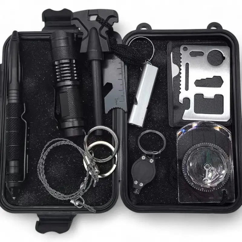 Survival kit with fire starter