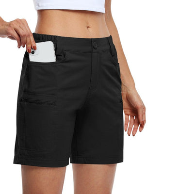 Ladies cropped cargo shorts