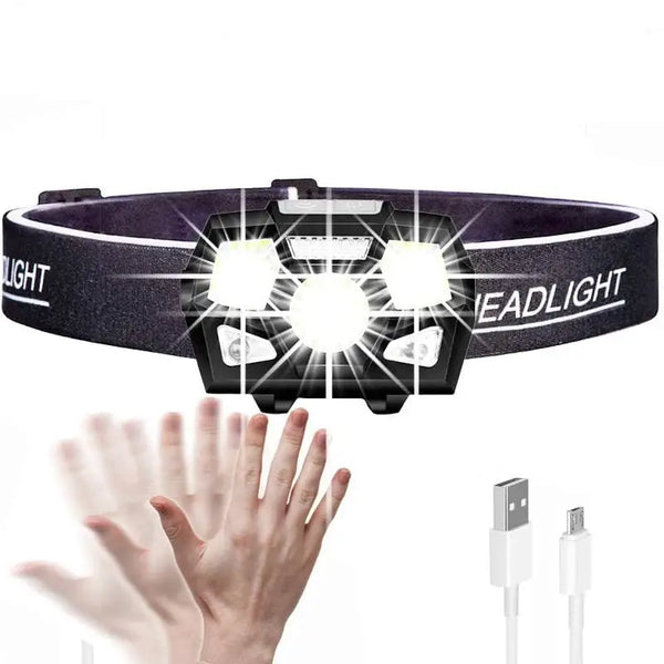 USB rechargeable head torch