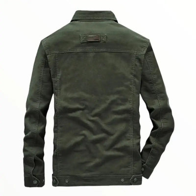 Men denim military jacket