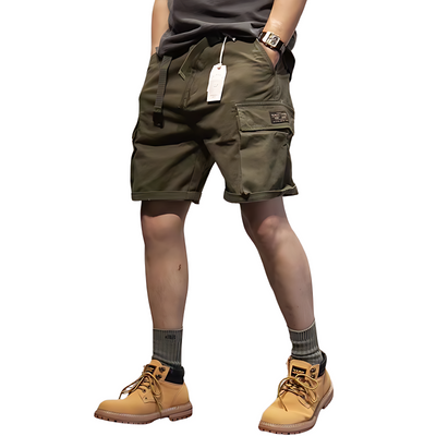 Men’s belted cargo shorts