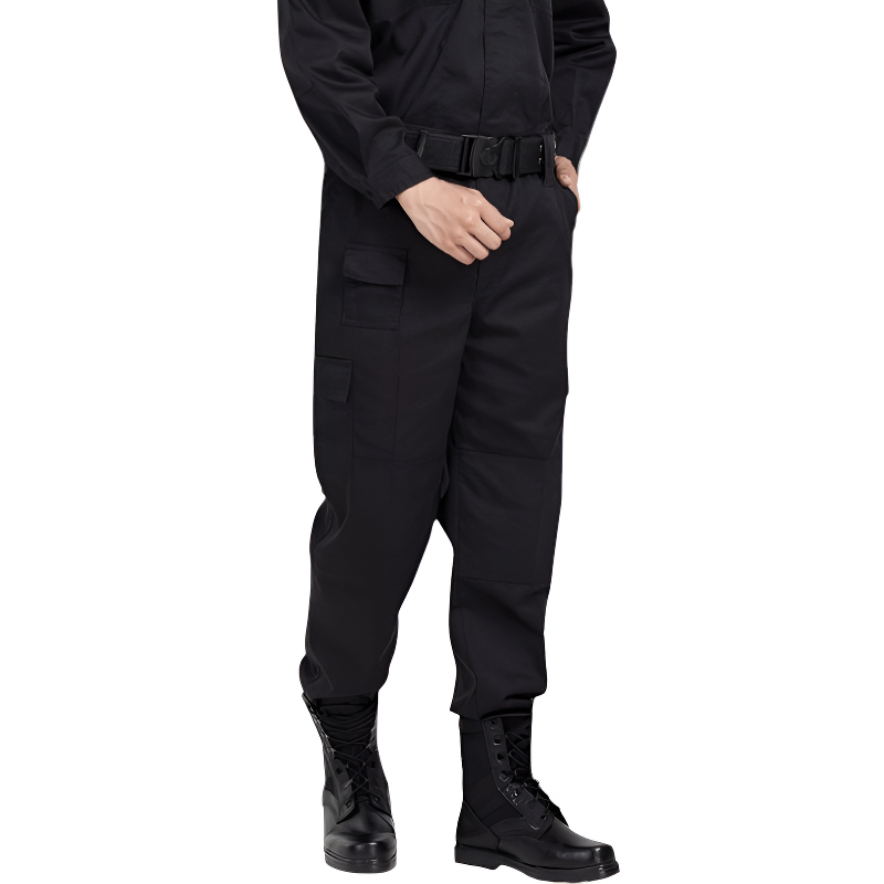 Mens black combat trousers