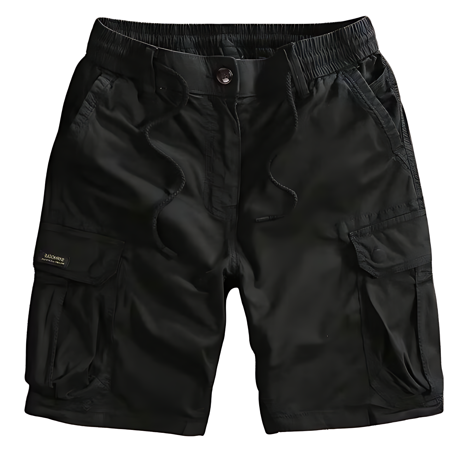 Mens cargo shorts with drawstring waist