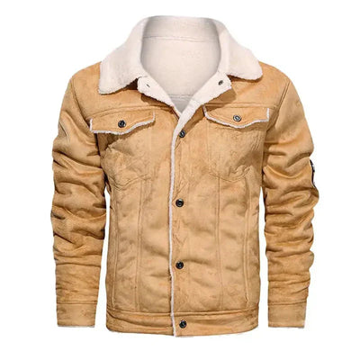 Men’s Faux Leather Military Jacket