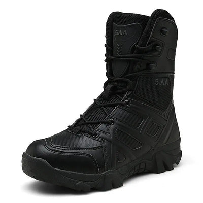Mens High Leather Tactical Boots