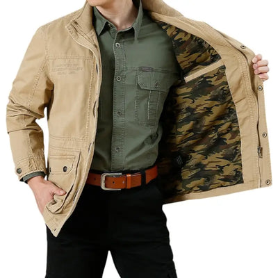 Mens khaki military jacket