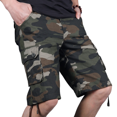 Mens long camo shorts
