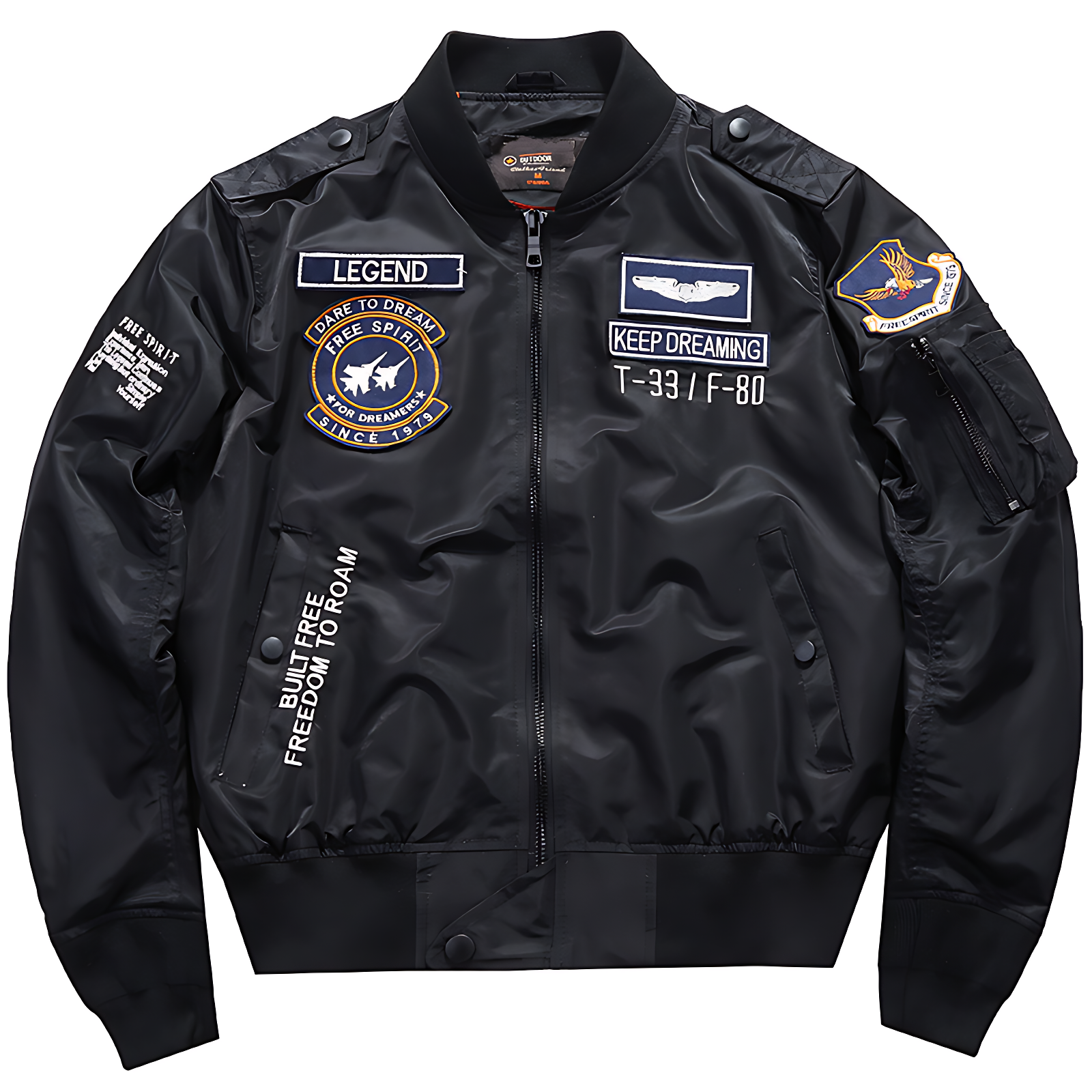 Mens military flight jacket