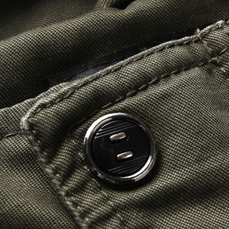 Mens military jacket with patches