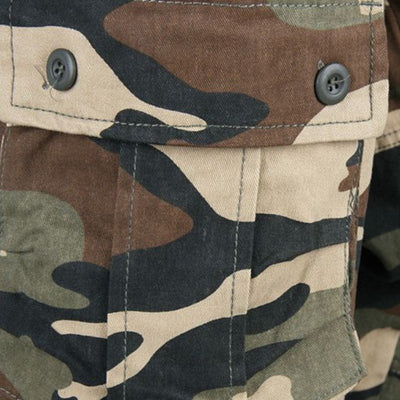 Military camo eight-pocket cargo pants
