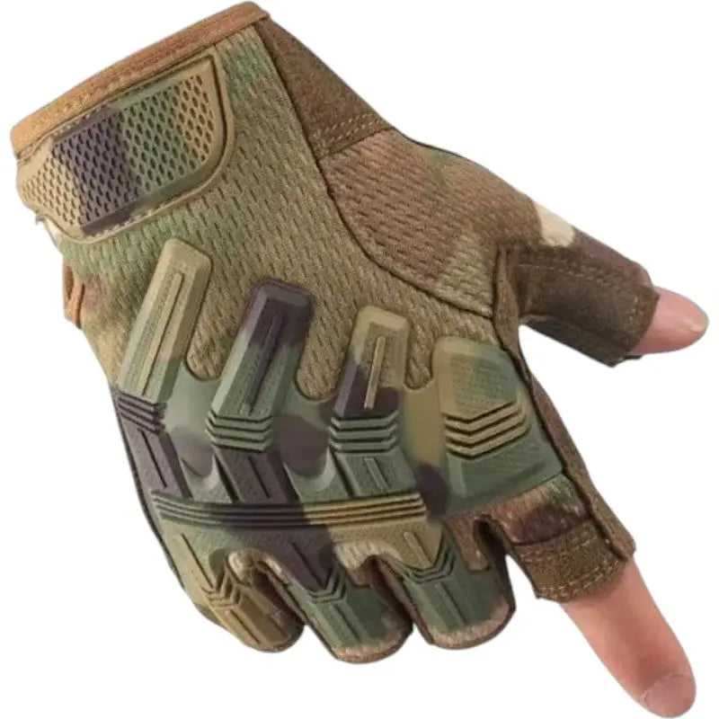 Mens fingerless gloves with grip