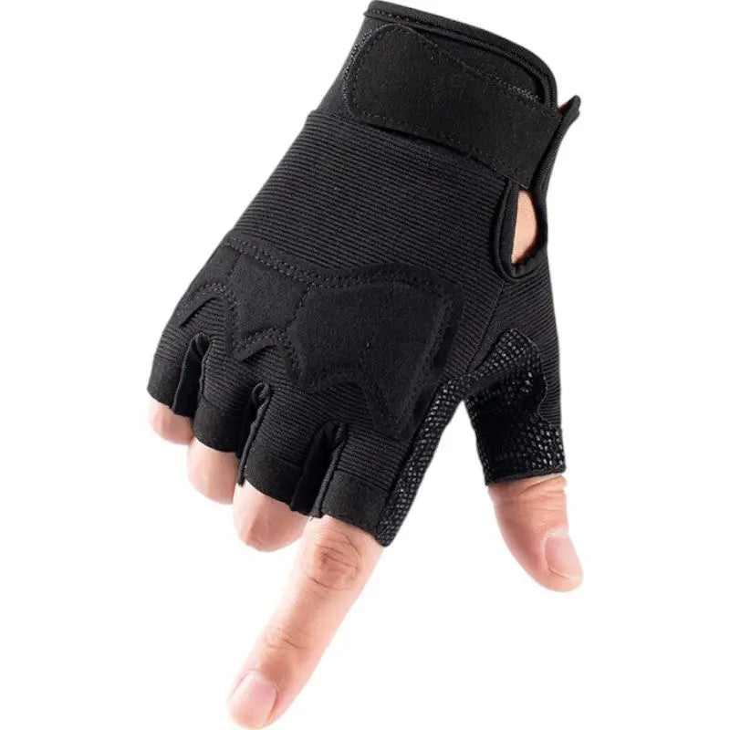 Fingerless gloves with grip