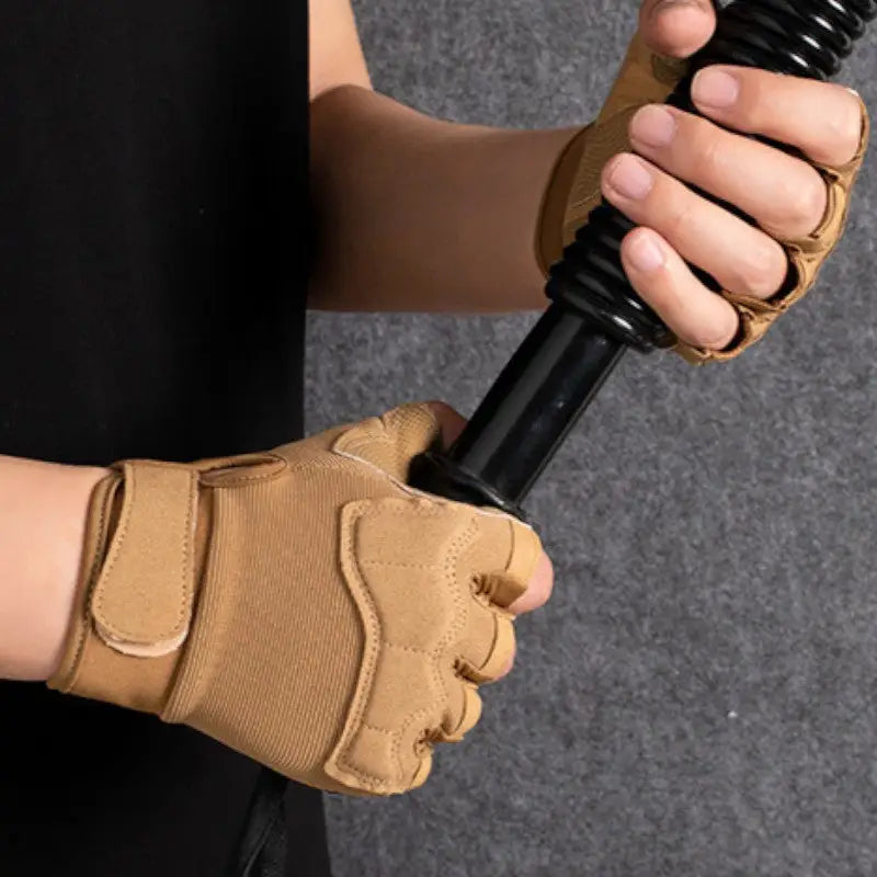 Fingerless gloves with grip
