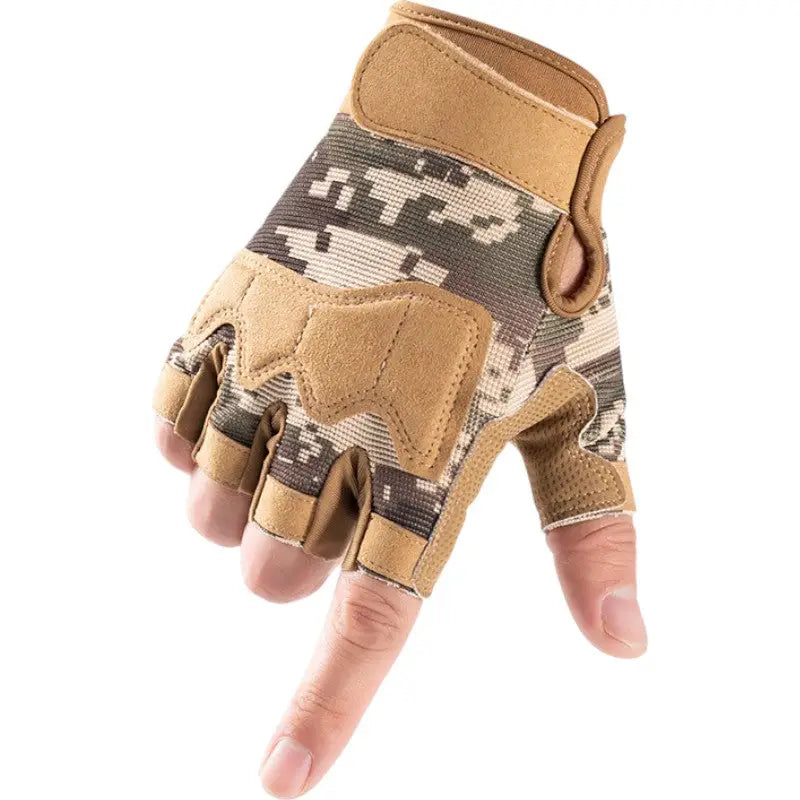 Fingerless gloves with grip