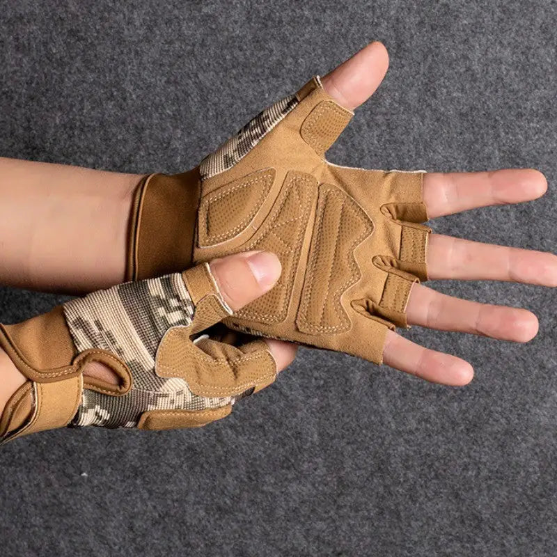 Fingerless gloves with grip