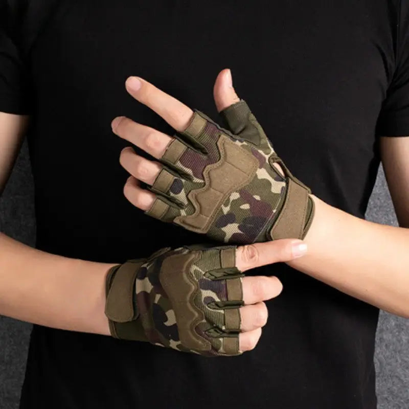 Fingerless gloves with grip