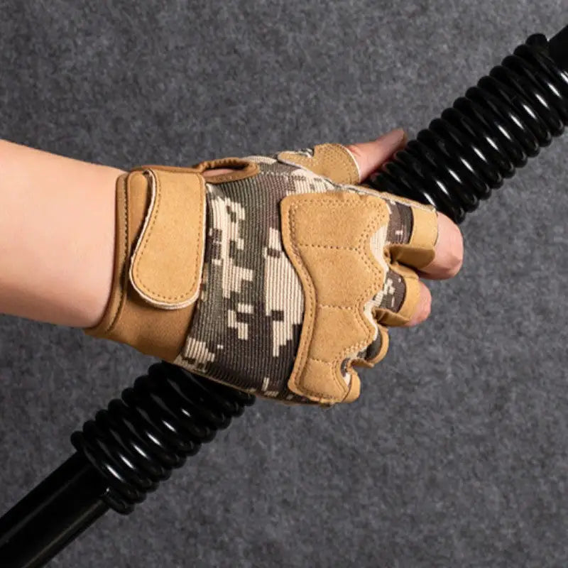 Fingerless gloves with grip