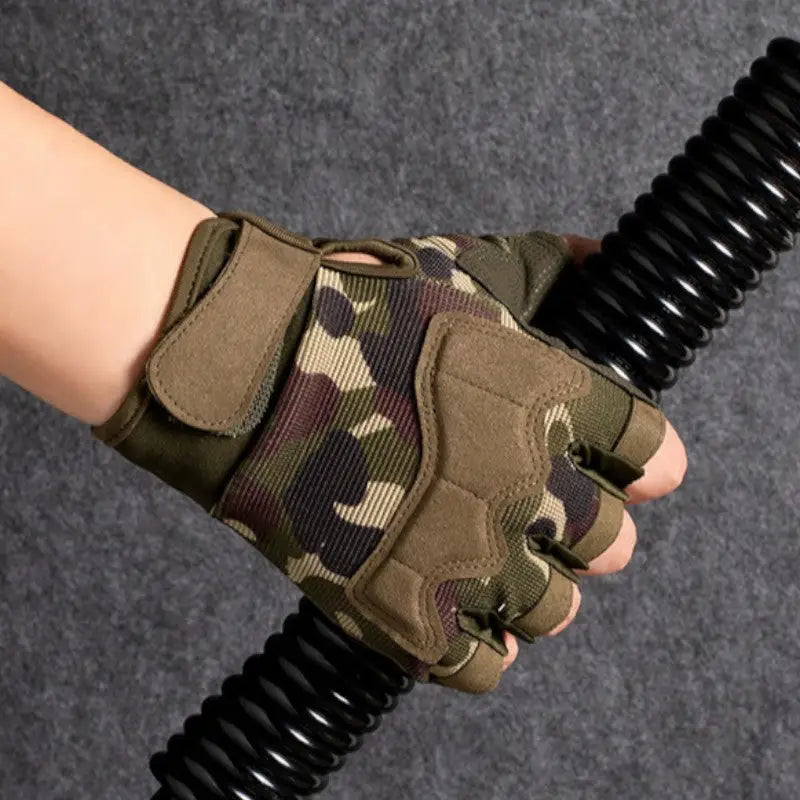 Fingerless gloves with grip