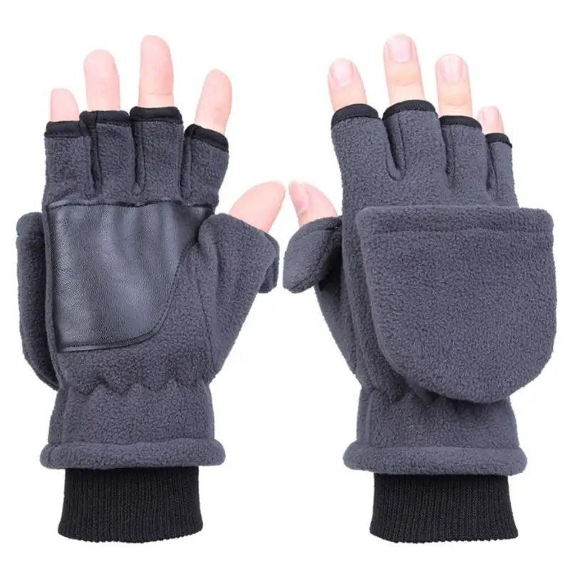 Fingerless mitten gloves