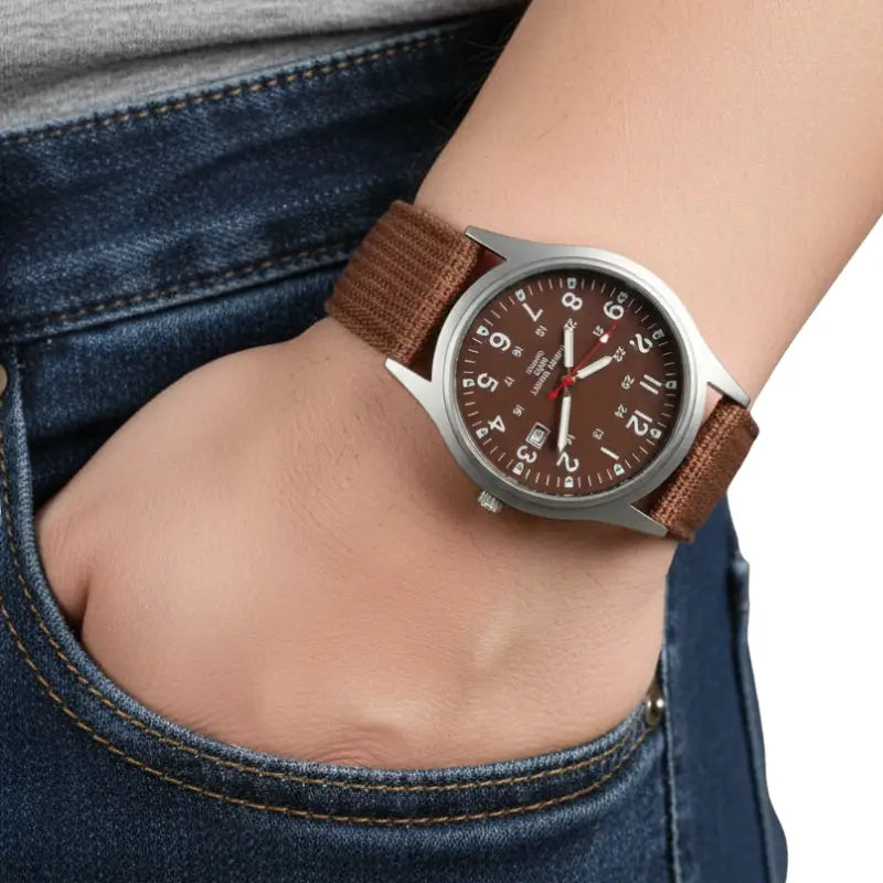 Thin military watch