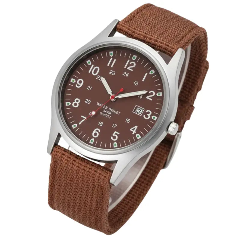Thin military watch