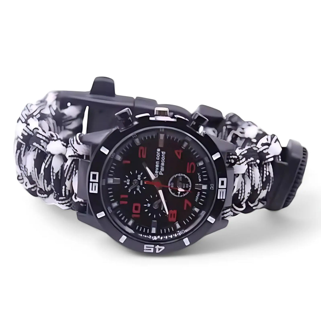 Paracord watch with compass