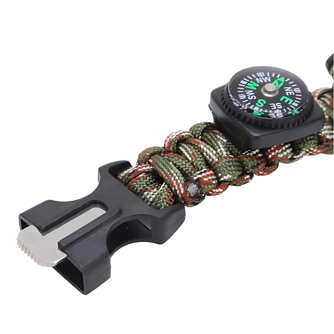 Paracord watch with compass