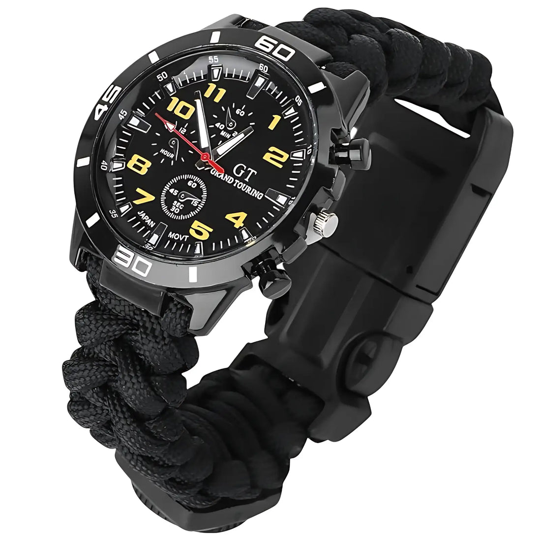 Paracord watch with compass