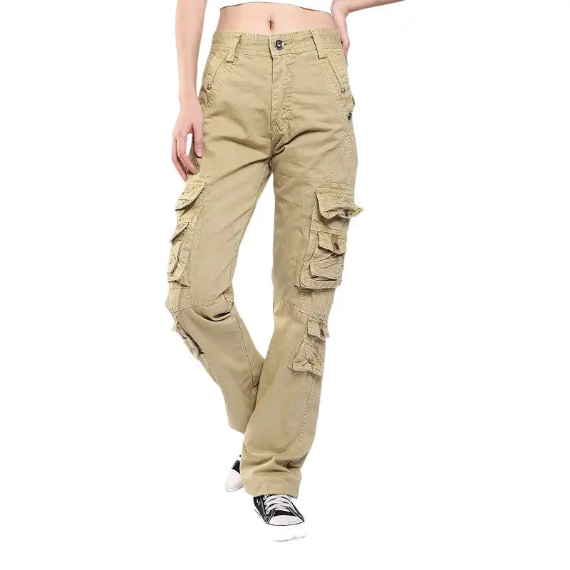 Womens khaki cargo pants