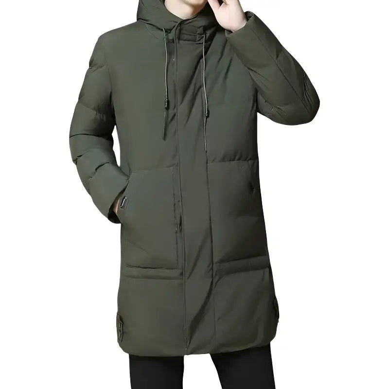 Mens long puffer jacket