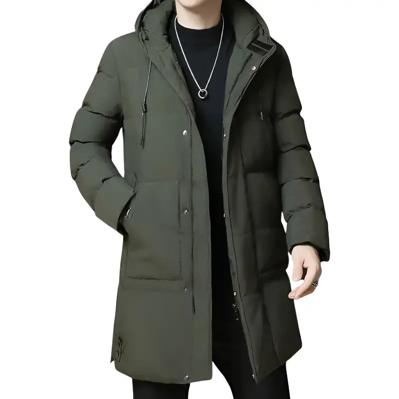 Mens long puffer jacket