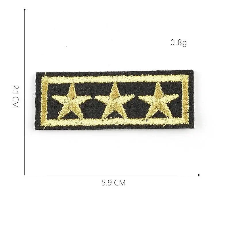 Iron on rank patch