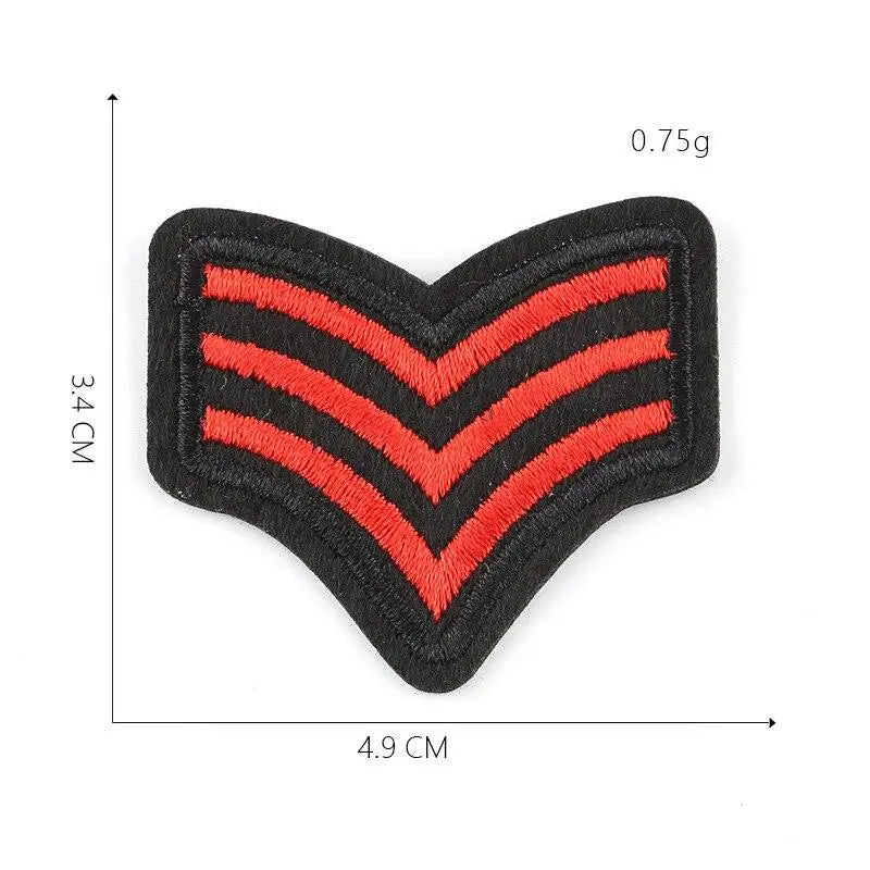 Iron on rank patch