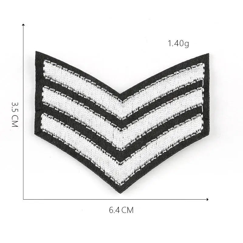 Iron on rank patch