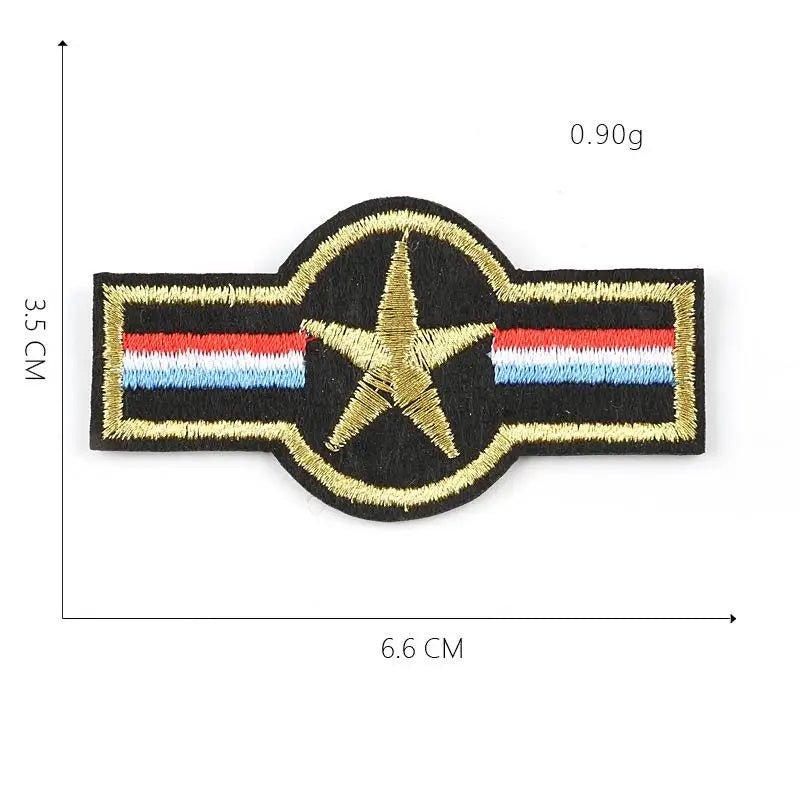 Iron on rank patch