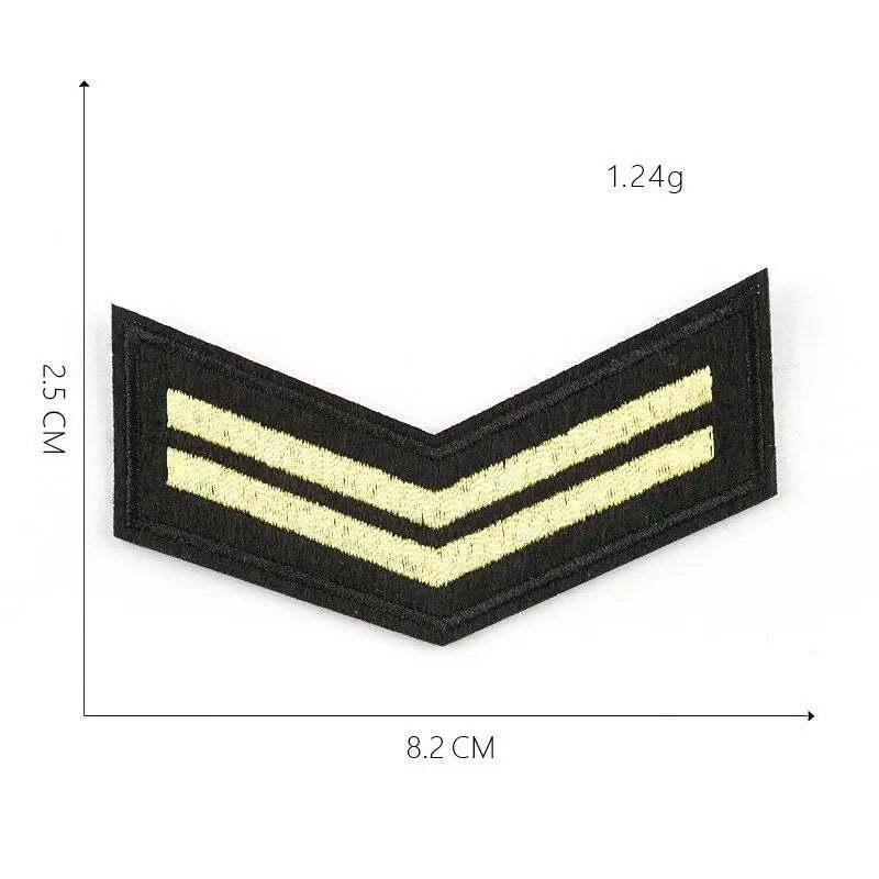 Iron on rank patch