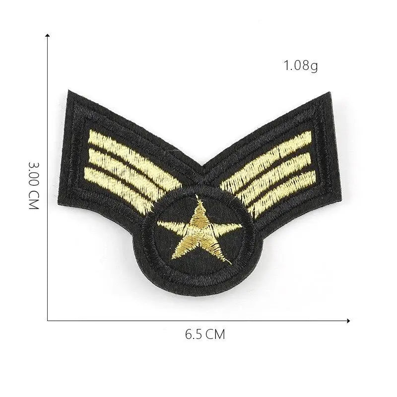 Iron on rank patch