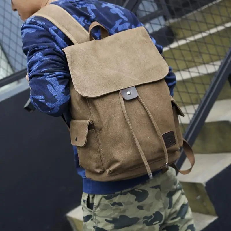 Retro military backpack