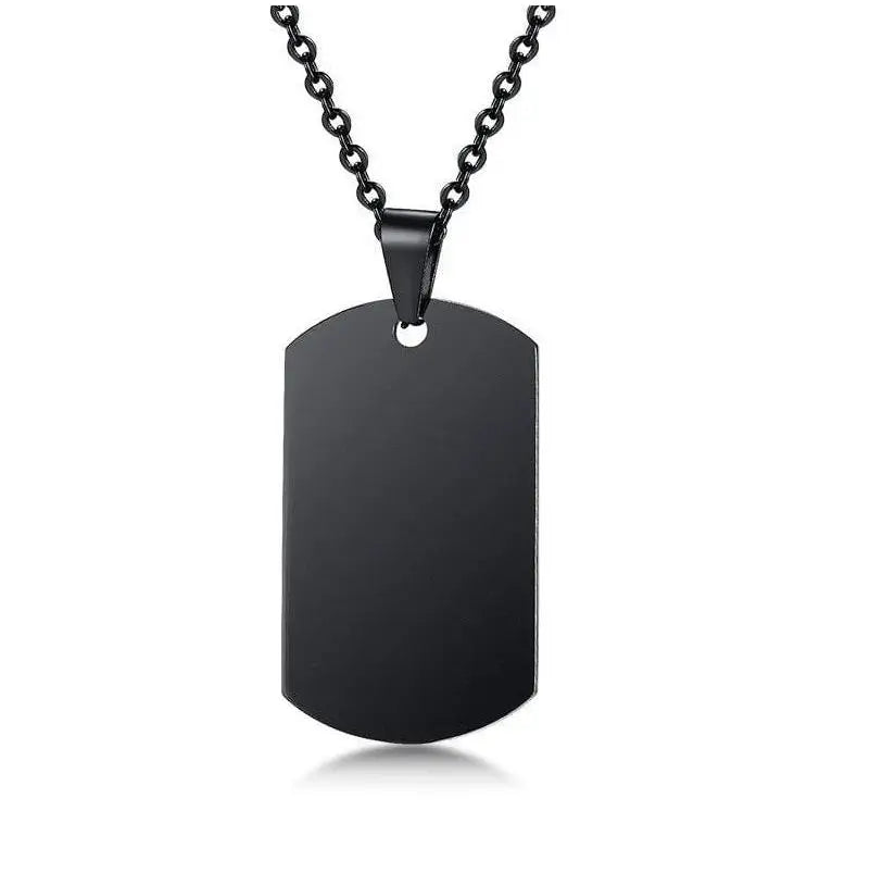Blank dog tag necklace