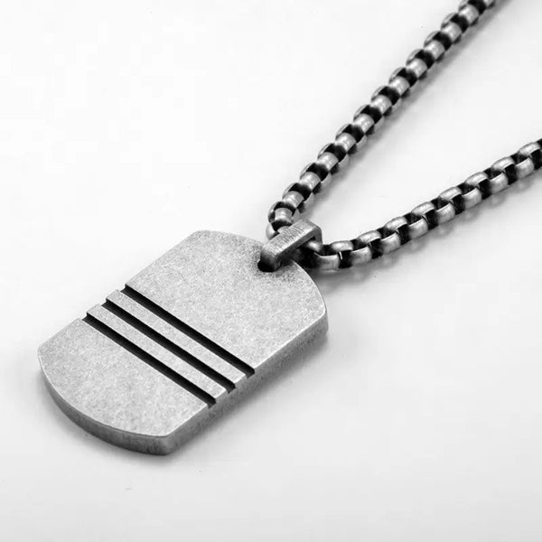 Mens dog tag necklace
