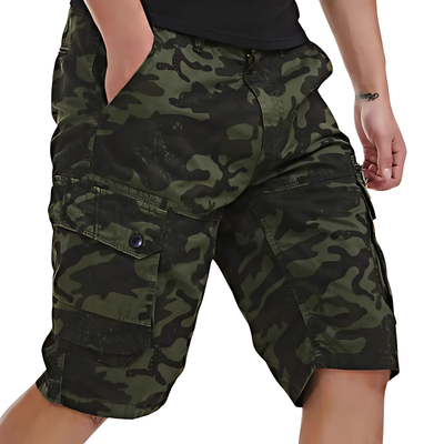 Quality Camo Cargo Shorts with Zipper Pockets