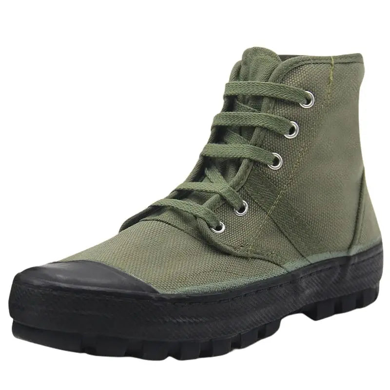 Canvas army boots