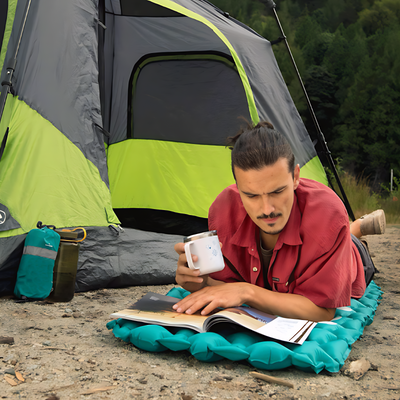 Reflective sleeping mat inflatable