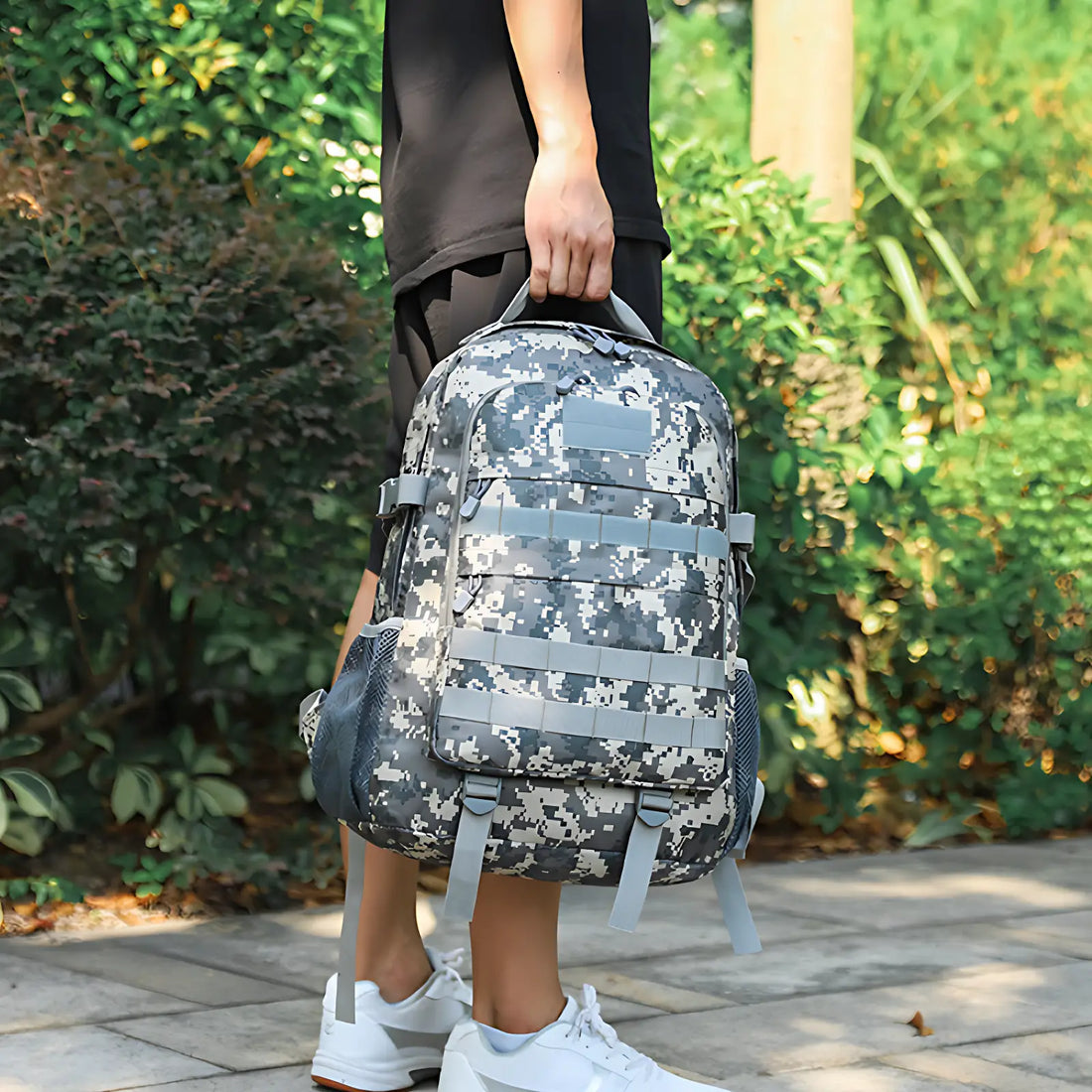 Black tactical backpack