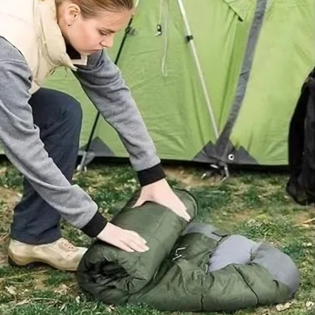Winter camping sleeping bag