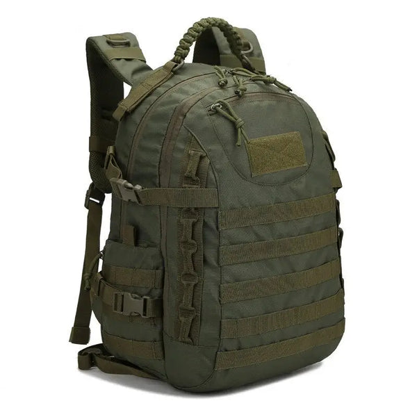 Olive green military backpack