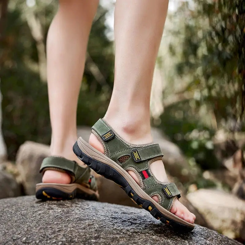 Mens leather sandals