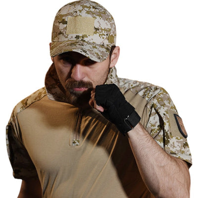Shirt with velcro patch military